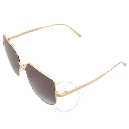 CARTIER シオメトリックフレムサンクラス CT0327S 001 Cartier Grey Gradient Flash Geometric Ladies Sunglasses