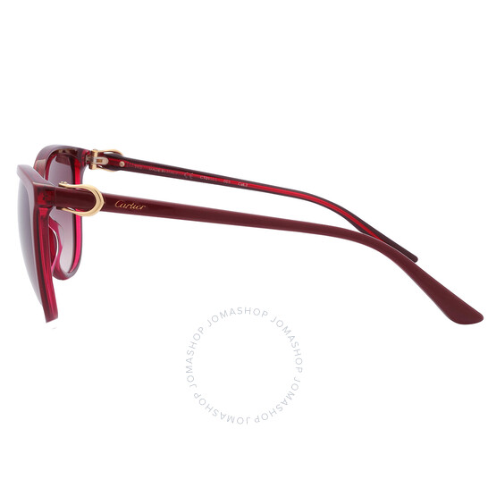 Cartier C Decor Red Gradient Cat Eye Ladies Sunglasses