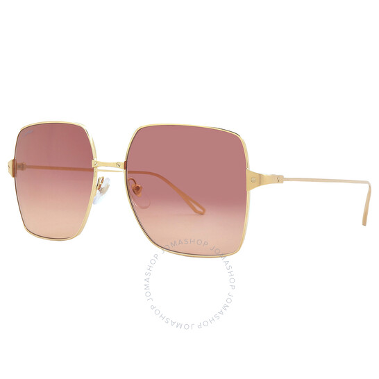 CARTIER スクエアフレムサンクラス CT0297S 005 Cartier - Santos de Cartier - CT0297S (005) – Good See Co.