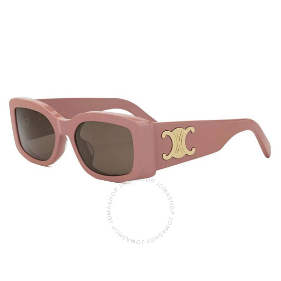 Celine Maxi Triomphe Brown Square Ladies Sunglasses CL40282U