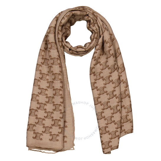 2025年レディースファッション福袋 Celine 2AWF0174Y.02ET Stole Muslin Cashmere Monogram 小物