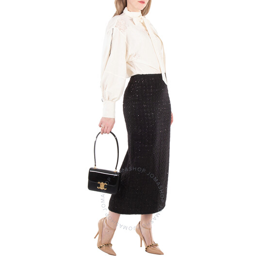 Celine Teen Garance Bag In Patent Calfskin - Black 118053FYE