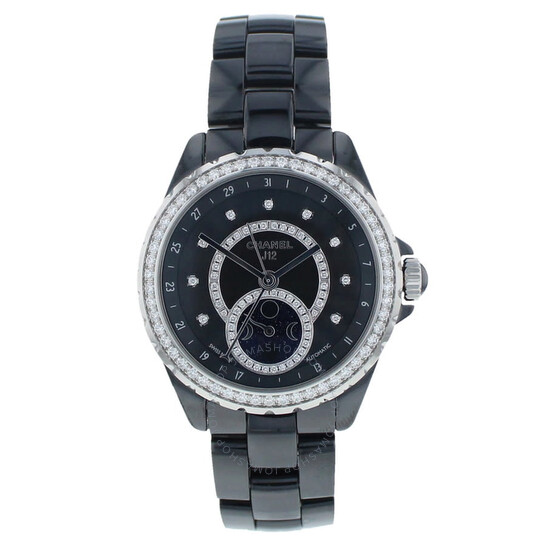 稀少 CHANEL(シャネル) J12 Electro Ceramic Black Dial Ladies Chanel J12 Black Ceramic Automatic Watch H5697 | eBay