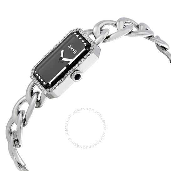 Chanel Premiere Black Dial Stainless Steel Diamond Ladies