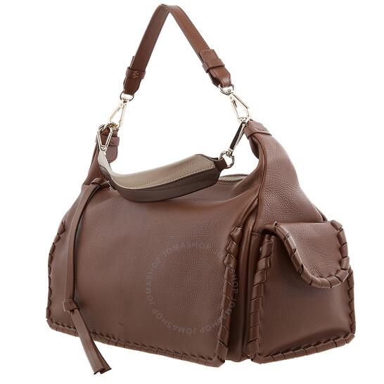 Chloé Brown Nahir Leather Tote Bag CHC22WS226I9528A
