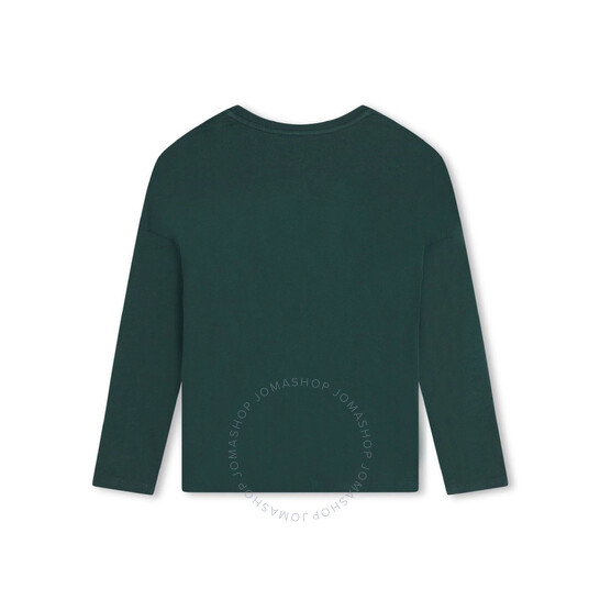 Chloé Girls Logo-Embroidered Long-Sleeved Cotton T-Shirt