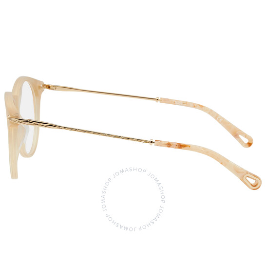 送料関税込 Chloe クロエ メガネ CE2735 ベージュ デモレンズ Chloé Ladies Beige Round Eyeglass Frames CE2735 279 52