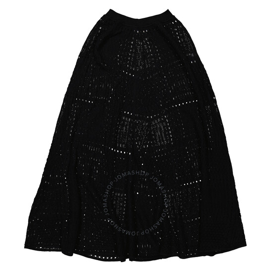 Chloé Ladies Black Full Kniited Midi Skirt, Size Small