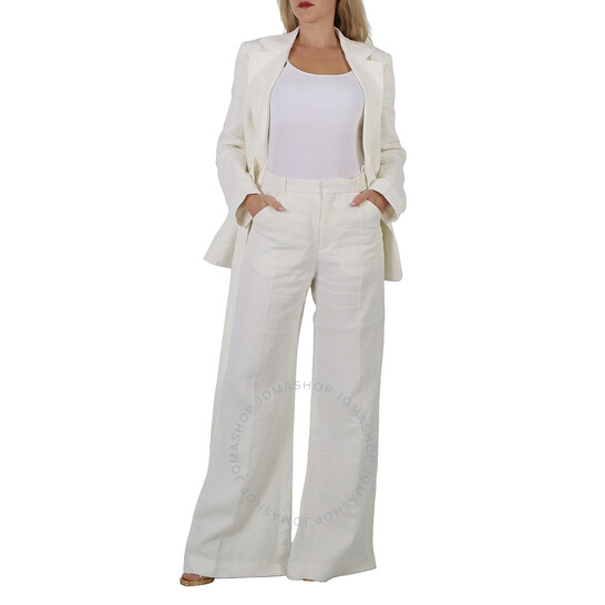 パンツ CHLOE Women Straight Pants CHC24UPA12064112 White Bridgette Wideleg Ponte Pant – Chloe Kristyn