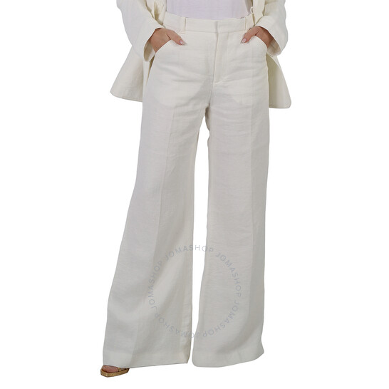 Chloé Ladies Iconic Milk Wide-Leg Pants, Brand Size 40 (US