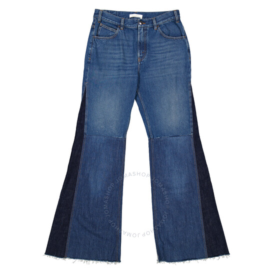 Chloé Ladies Patchwork Flared High-Waisted Jeans, Brand Size