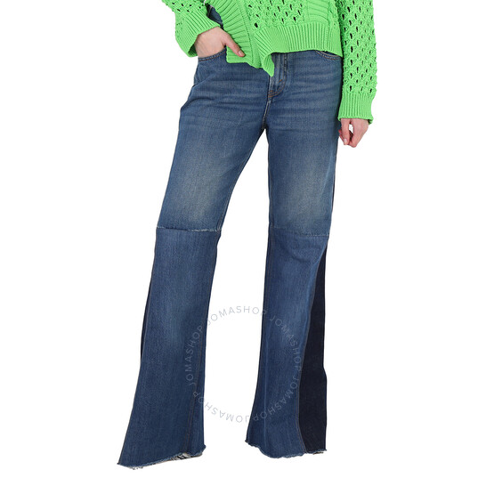 Chloé Ladies Patchwork Flared High-Waisted Jeans, Brand Size