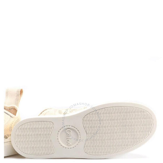 Chloé Lauren Lace-Up Scalloped Trims Sneakers, Brand Size 36