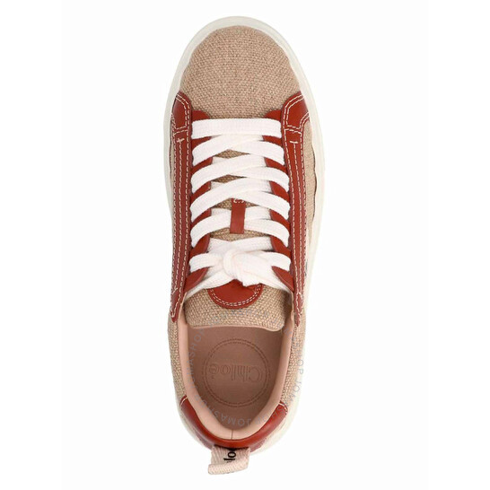 Chloe★女性 ローレン スニーカー CHC22U108Z490U Chloé Linen And Leather Lauren Sneakers, Brand Size 36 ( US