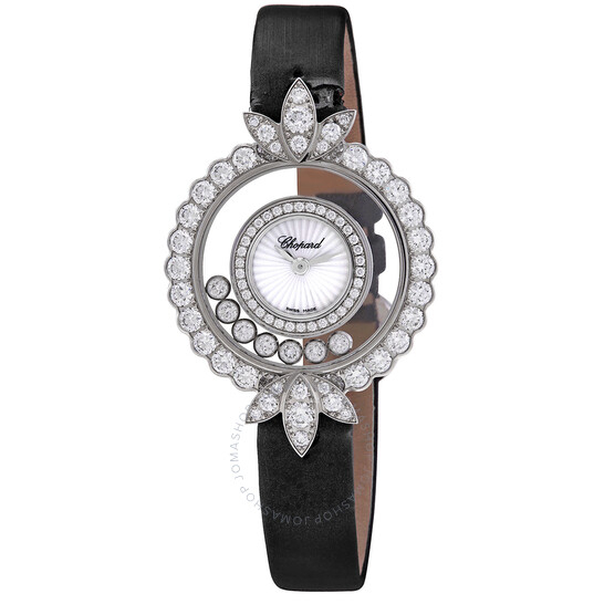 彩(*´꒳`*) Chopard Happy Diamonds Quartz 18kt White Gold Ladies Watch