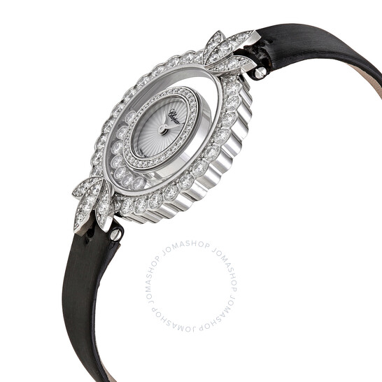彩(*´꒳`*) Chopard Happy Diamonds Quartz 18kt White Gold Ladies Watch