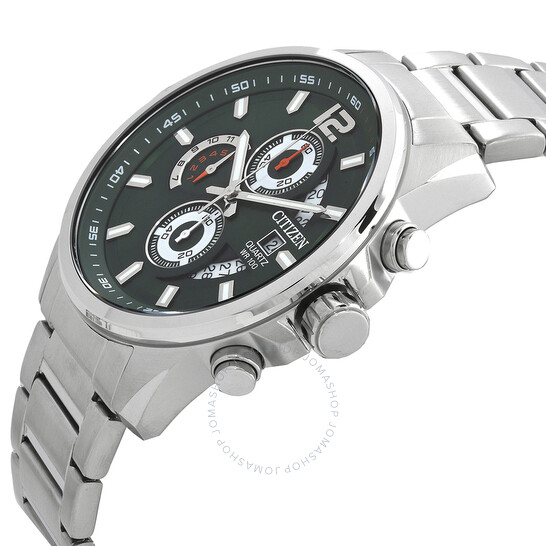 Citizen Chronograph Quartz Green Dial Watch AN3690-56X