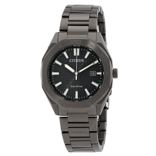 ★レア逆輸入★Citizen Eco Drive Black Dial Mens Watch Citizen Eco-Drive Black Dial Two-Tone Men's Watch BM7604-80E