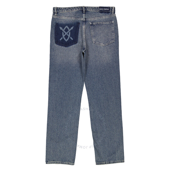Daily Paper Light Blue Nabil Denim Pants, Size Small 2221112
