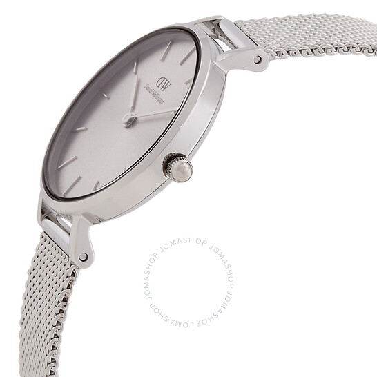 Daniel Wellington 腕時計 Petite Unitone Silver 28 DW00100464 Petite Unitone - Silver watch with mesh strap 28mm | DW