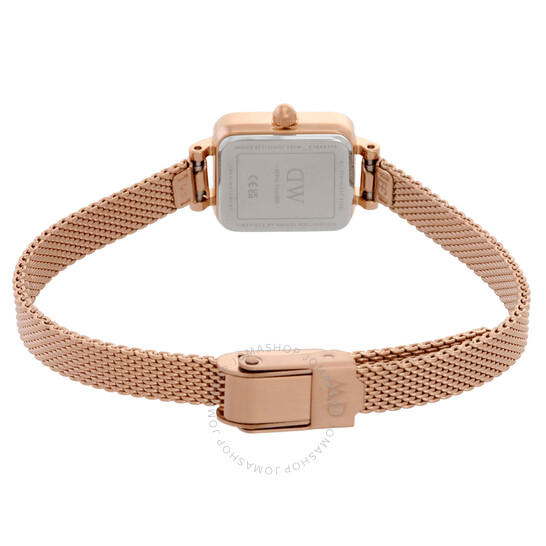 Daniel Wellington 腕時計 QUADRO MINI MELROSE DW00100650 Quadro mini-onyx square dial watch for women | DW