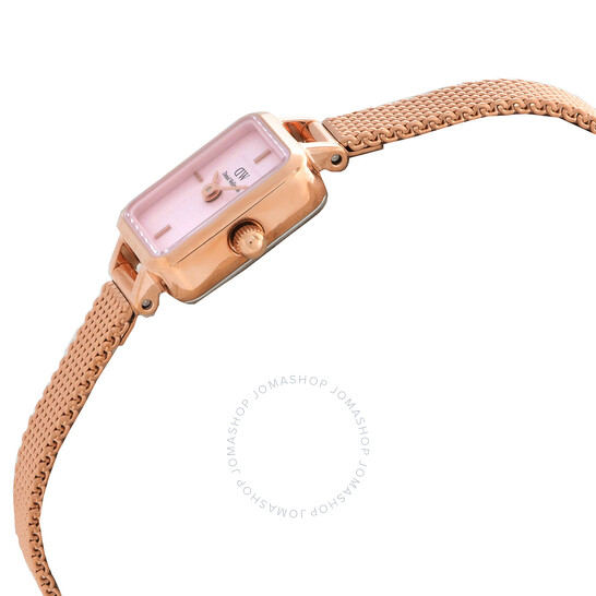 ダニエルウェリントン DW00100650 腕時計 ピンク Daniel Wellington Quadro Mini Quartz Ladies Watch DW00100650