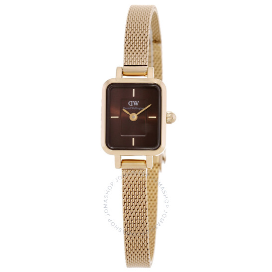 Daniel Wellington 腕時計 QUADRO MINI MELROSE CHAM DW00100651 Quadro mini-onyx square dial watch for women | DW