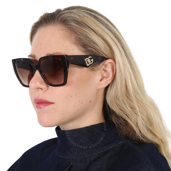 Dolce & Gabbana Brown Gradient Butterfly Ladies Sunglasses