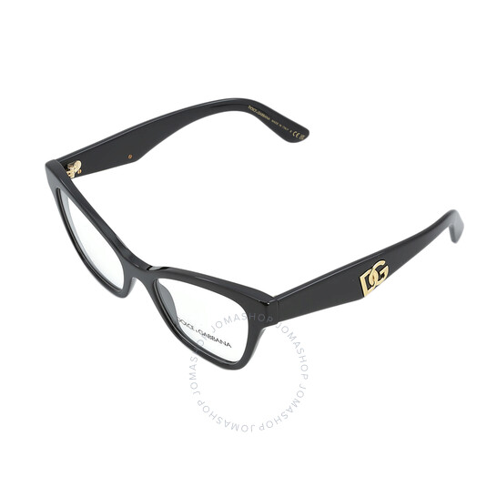 DOLCE & GABBANA キャットアイクラス DG3369 501 Dolce & Gabbana DG3369 Eyeglasses 501 Black - eye-oo.com