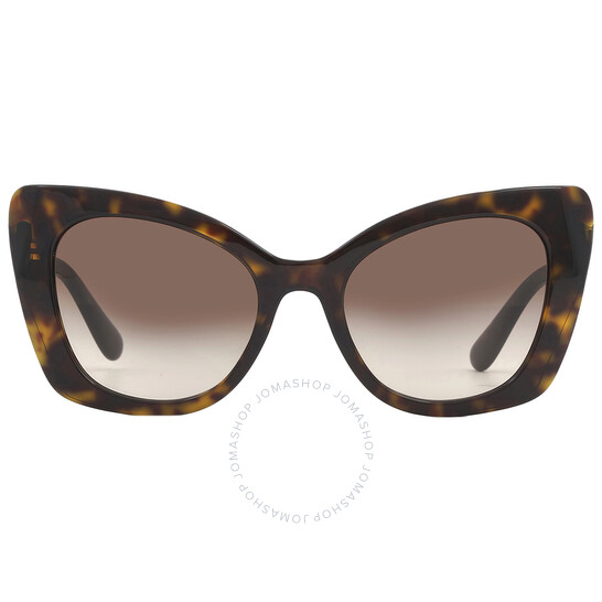 Dolce & Gabbana Gradient Brown Butterfly Ladies Sunglasses