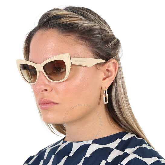 DOLCE & GABBANA キャットアイサンクラス 0DG4417 338113 Dolce & Gabbana Gradient Light Brown Cat Eye Ladies