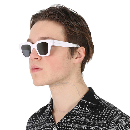 サングラス DOLCE & GABBANA Men Sunglasses White 0DG4413 337440 Dolce & Gabbana Grey Mirrored Black Square Men's Sunglasses