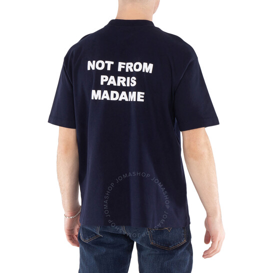 Tシャツ・カットソー DROLE DE MONSIEUR Men T Shirts TS203CO002NY Blue Drole De Monsieur Le Slogan T-Shirt, Size X-Small PERM-TS203