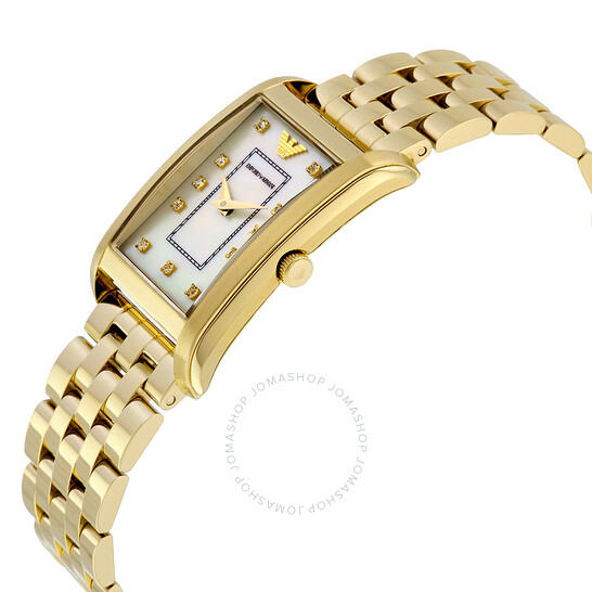 ★人気商品★EMPORIO ARMANI Classic Mother of Pearl Watch Emporio Armani Classic Mother of Pearl Dial Ladies Watch