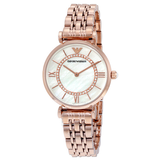 ★人気商品★EMPORIO ARMANI Classic Mother of Pearl AR1909 Emporio Armani Classic Mother of Pearl Dial Ladies Watch