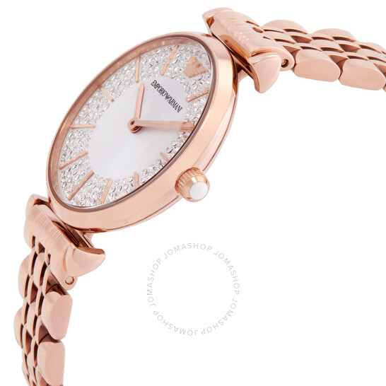 Emporio Armani Gianni T-bar Quartz Crystal Silver Dial