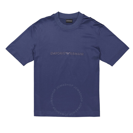 Tシャツ・カットソー EMPORIO ARMANI Embroidered viscose blend shirt Emporio Armani Deluxe Viscose T-Shirt Sand SM (US 39