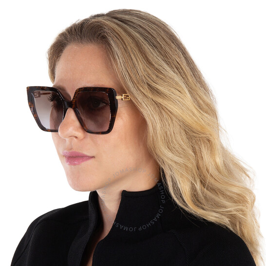 FENDI オハサイスフレムサンクラス FE40012U55F 55F Amazon.com: FENDI Brown Gradient Butterfly Ladies Sunglasses