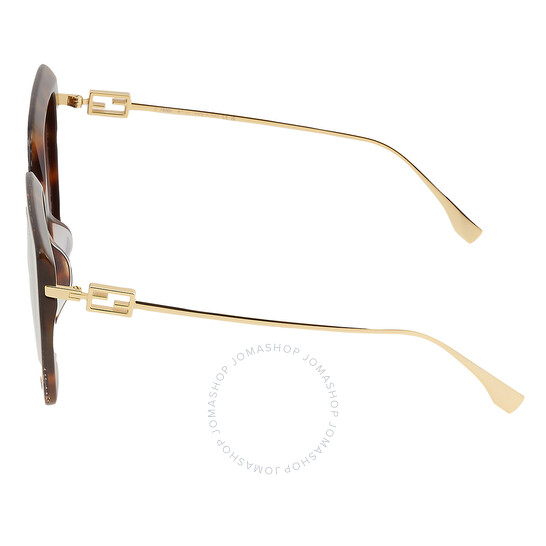 Fendi Brown Gradient Butterfly Ladies Sunglasses FE40012U