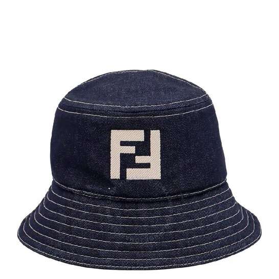 フェンディ FXQ958ARGGF0QA2L コットンバケットハット Fendi FF Jacquard Denim Bucket Hat, Size Small FXQ958-ARGG