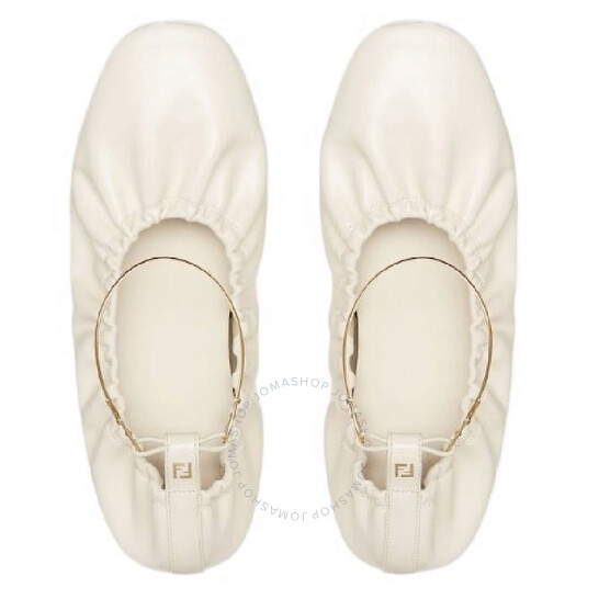 Fendi Leather Filo Ballerina Flats, Brand Size 36 (US Size