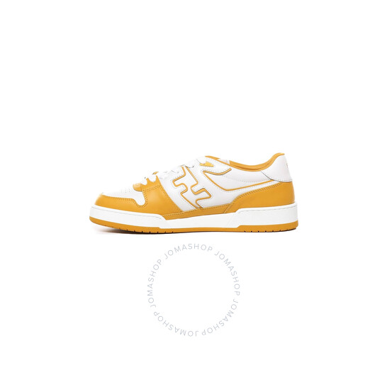 Fendi Leather Low-Top Match Sneakers, Brand Size 7 ( US Size