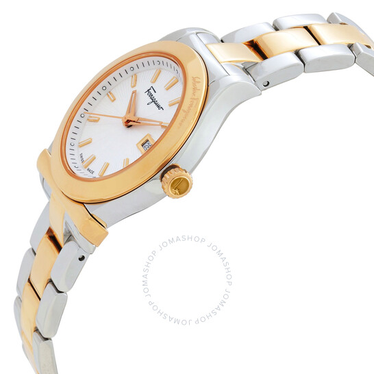 Ferragamo 1898 Quartz Silver Dial Two-Tone Ladies Watch