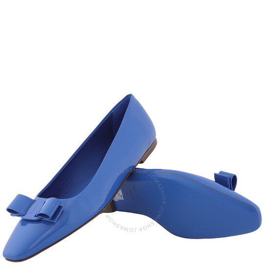 Ferragamo Barabou Patent Leather Ballet Flats, Size 8 01E982