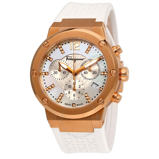 稀少 Ferragamo(フェラガモ) Ora Chronograph Unisex Watch Salvatore Ferragamo Ora Ladies Chronograph Watch | Costco