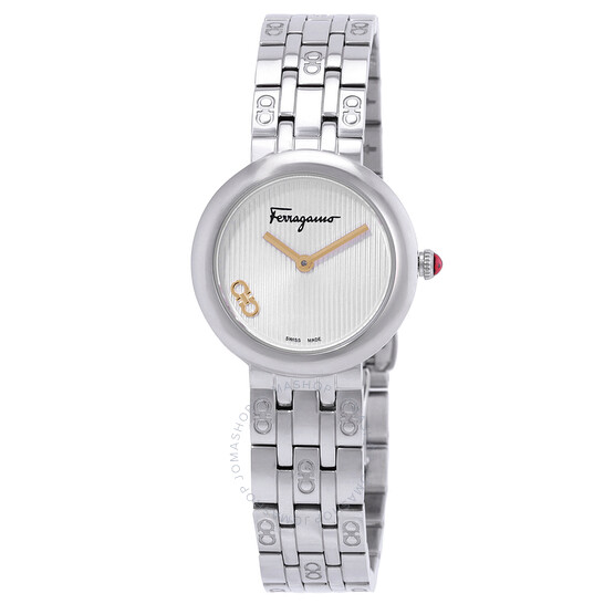 特価!Salvatore Ferragamo Rosegold/Silver Ferragamo Forever Salvatore Ferragamo Ora 40mm Silver Dial Rose Gold Tone