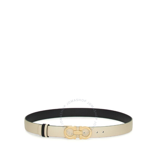 Ferragamo Gancini Reversible Calf Leather Belt, Size 100