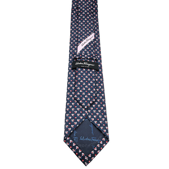 Ferragamo Heart Print Silk Tie 350841 758729 8057553987144