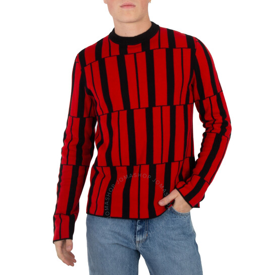 Ferragamo Jacquard Piano Print Sweater, Size Large 122232
