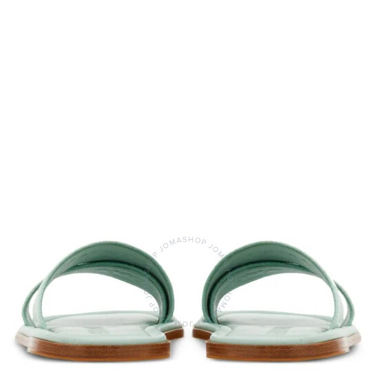 Ferragamo♪SALE♪0769518 Ferragamo Laurene Logo Embroidered Slides, Size 9 C 01G833
